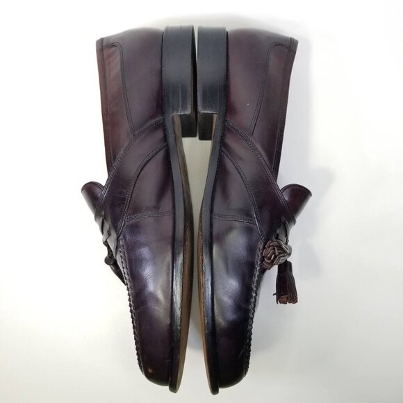 Johnston & Murphy Cellini Italy Tassel Dress Shoes Brown Burgundy size 10.5 M main image 8